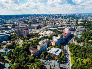 Obraz premium Centre of Kyiv capital of Ukraine aerial