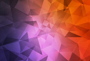 Fototapeta premium Dark Pink, Red vector shining triangular backdrop.