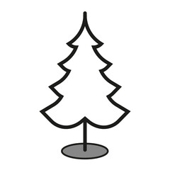 Fir tree icon. Plant leaf sign. Vector illustration. Stock Image.