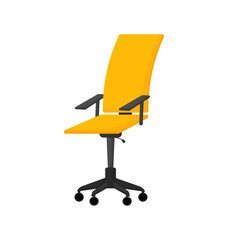 Flat style office chair. Modern flat design. Furniture vector illustration set. Isolated vector.