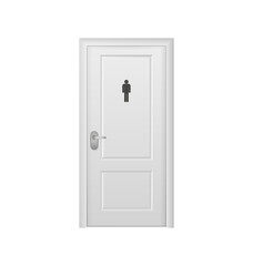 Realistic door for decorative design. Furniture vector illustration set. Office furniture. Realistic 3d sign. Isolated vector illustration.