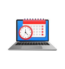 Calendar timer time management, great design for any purposes. Business concept. Schedule icon symbol. Time management. Business organizer.