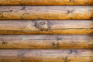 Heavily cracked wall of a blockhouse as a background