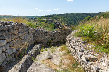 Ruins of medieval fortificated city of Cherven, Bulgaria