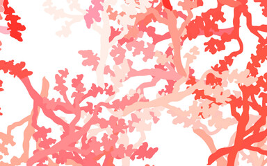 Light Red vector elegant template with leaves, branches.