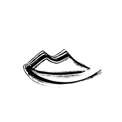 Hand Drawn Lips Icon