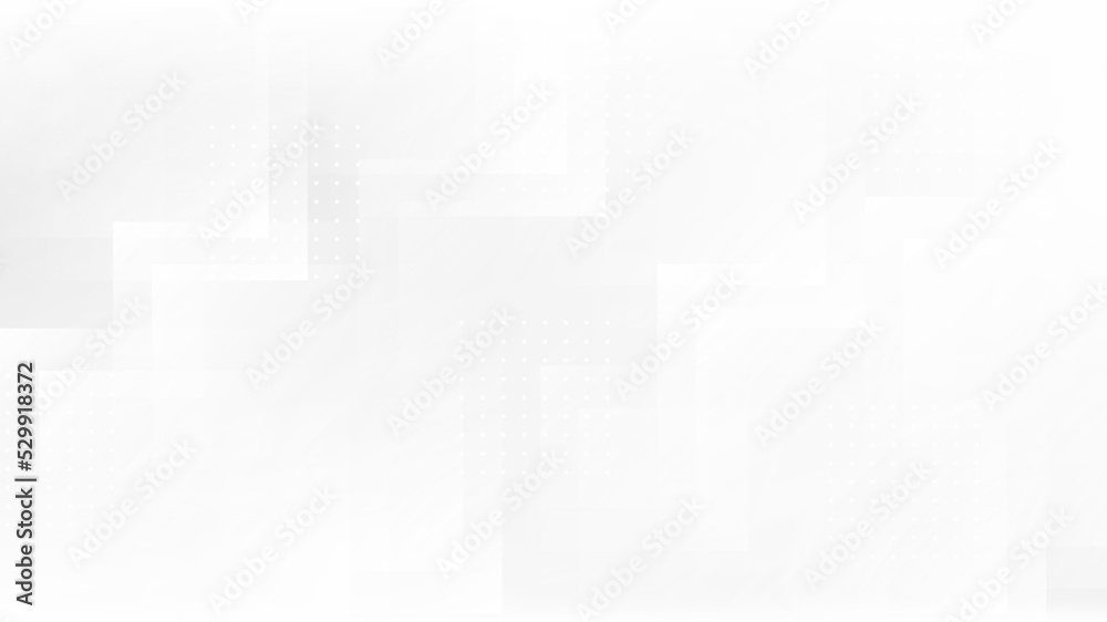 Wall mural modern abstract background with squares white gray gradient color