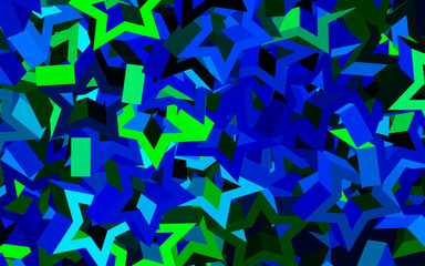 Dark Blue, Green vector layout with lines, triangles.