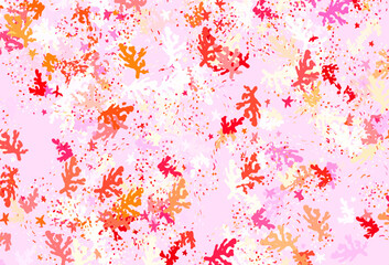 Light Pink, Yellow vector texture with abstract forms.