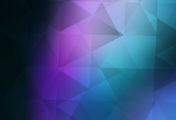 Dark Pink, Blue vector low poly layout.