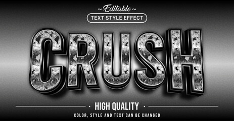 Editable text style effect - Crush text style theme.