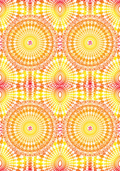 Mandala openwork on a mandala background. abstract pattern with circles with aum, om, ohm sign. Vector graphics