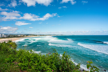 Naklejka premium View from the lookout of the Gold Coast coastline