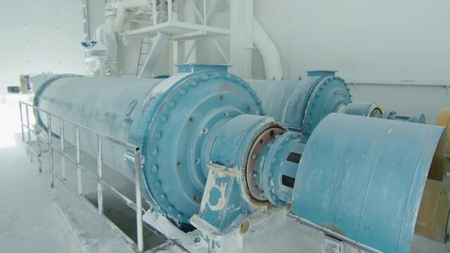Modern machine equipment grinding and milling natural stone for aggregate production used in building and construction