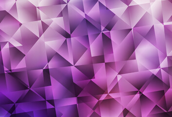 Light Purple, Pink vector shining triangular backdrop.