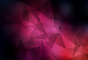 Obraz premium Dark Pink vector abstract polygonal pattern.