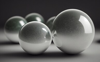 3d silver spheres abstract background