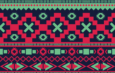 Navajo native american fabric seamless pattern,geometric tribal ethnic traditional background, design elements, design for carpet,wallpaper,clothing,rug,interior,embroidery vector illustration.