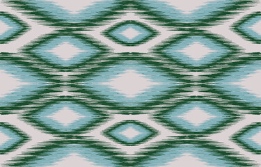 fabric ikat seamless pattern geometric ethnic traditional embroidery style.Design for background,carpet,mat,sarong,clothing,Vector illustration.