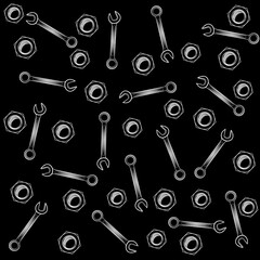 Pattern fabric wrench and nut with urban and motorcycle style