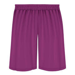 Add your graphics as much as you want, to this Front View Classical  Basketball Shorts Mockup In Radiant Orchid Color. You can use it super easily.