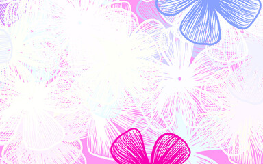 Light Multicolor vector elegant template with flowers