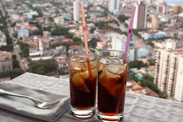 glass of ice drink