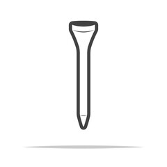Golf tee icon transparent vector isolated