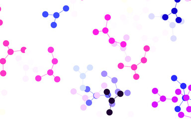 Light Multicolor vector background with forms of artificial intelligence.