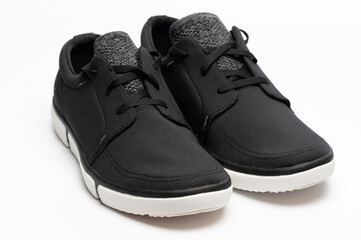 Simple black cloth pair shoes