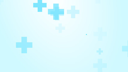 Medical white blue cross pattern background.
