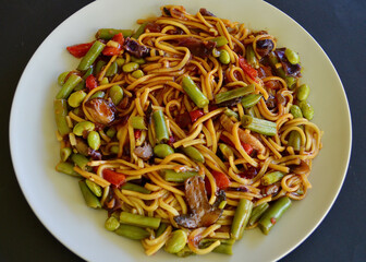 stir fried noodles with vegetables