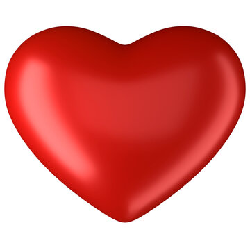 Red Heart 3D illustration
