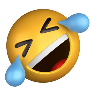 Emoji 3D laughing illustration