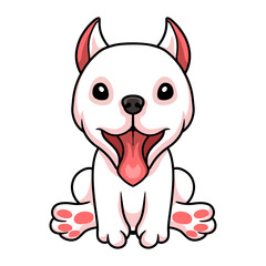 Cute dogo argentino dog cartoon