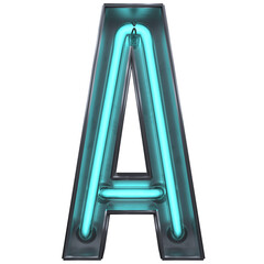 A Letter Neon 3D Alphabet