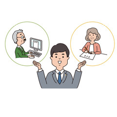 遺言書を書こう　手書きでもパソコンでの作成でも可能のイラスト