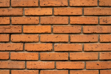 Rustic and aged brick wall background - Horizontal block texture