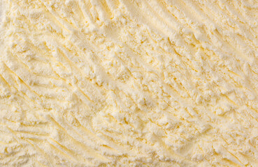 Powdered or dehydrated milk in the background - Healthy food