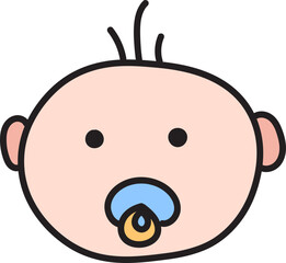 Baby Shower Filled Color Icon