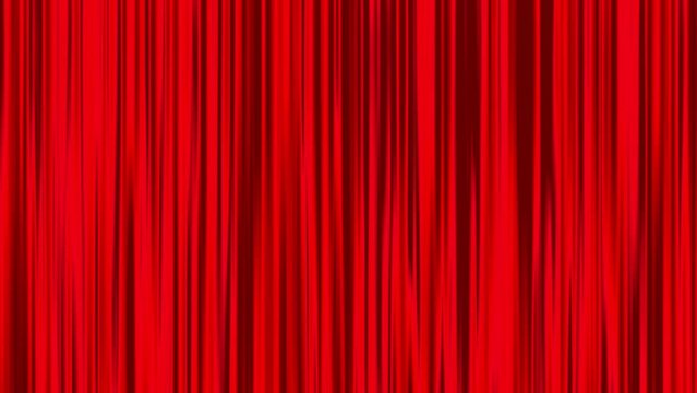 Red curtain animation swaying in the wind. Abstract red background of swinging curtain. Spectral red swing curtain motion concept design background