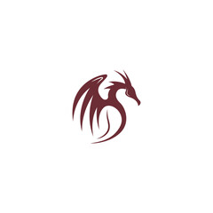 Fototapeta premium Dragon icon logo design