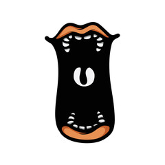 Big Mouth Open Cartoon Vector Illustration