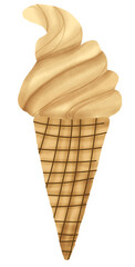 ice cream watercolor illustration