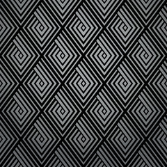 Abstract geometric pattern with stripes, lines. Seamless vector background. Black and gray ornament. Simple lattice graphic design