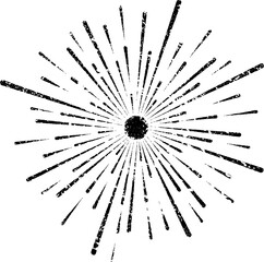 Obraz premium Radial grunge speed lines in round form. Star rays. Vintage design element for prints, web, template, logo, tattoo and pattern. Star burst shape for grungy effect