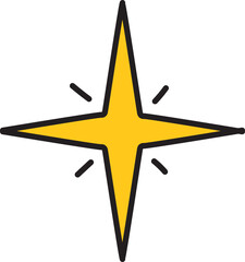 constellation filled color doodle icon