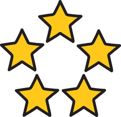 constellation filled color doodle icon