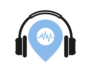 Headphone with pin location inside