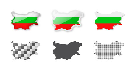 Fototapeta premium Bulgaria - Maps Collection. Six maps of different designs.